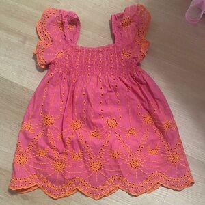 Zara Kids Coral Blouse with Tangerine Embroidery